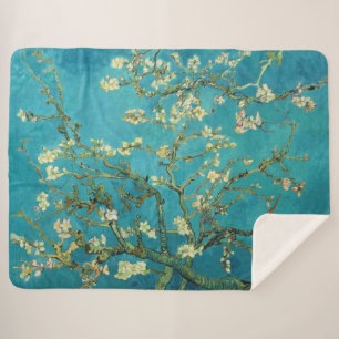 Manta Sherpa Vincent Van Gogh Blossoming Almond Tree Floral Art
