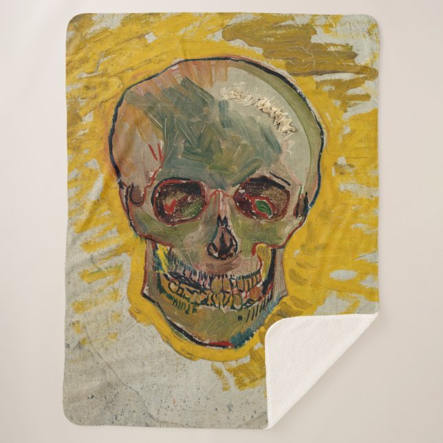 Manta Sherpa Vincent van Gogh - Calavera 1887 #2 (Anverso)