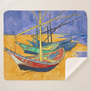 Manta Sherpa Vincent van Gogh - Pescadores en la playa