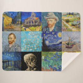 Manta Sherpa Vincent van Gogh - Piquetas maestras del mosaico