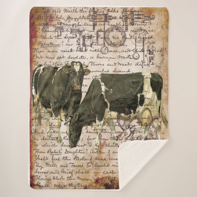 Manta Sherpa Vino Vintage grande (Anverso)