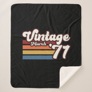 Manta Sherpa Vintage 1971 50th Birthday March