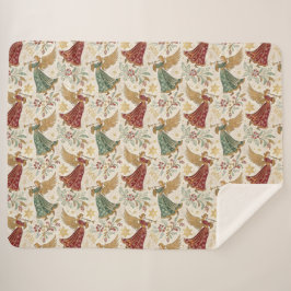 Manta Sherpa Vintage Christmas Angels