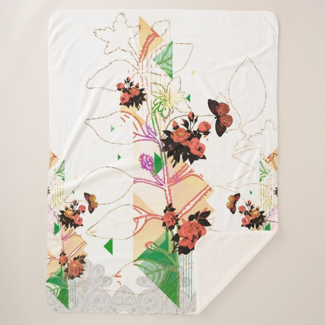 Manta Sherpa Vintage collage (Anverso)