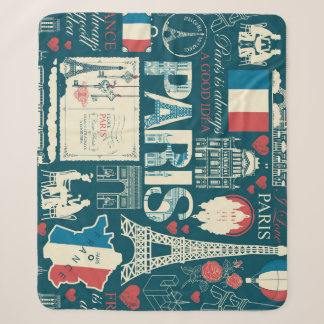 Manta Sherpa Vintage parisino: Elegancia de la República France