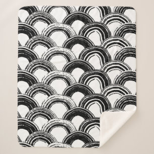 Manta Sherpa Vintage seamless pattern with dry brush arched str