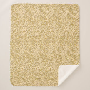 Manta Sherpa Vintage William Morris Arcadia Gold Sin Costuras