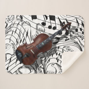 MANTA SHERPA VIOLÍN EN NOTAS DE MÚSICA