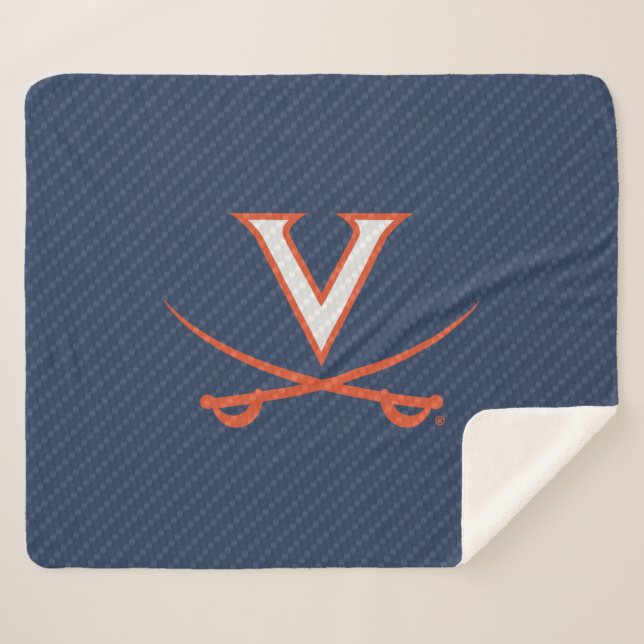 Manta Sherpa Virginia Cavaliers de fibra de carbono (Anverso (horizontal))