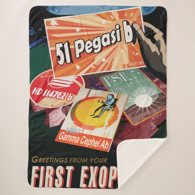 Manta Sherpa Visitar el primer exoplaneta encontrado fuera del  (Anverso)