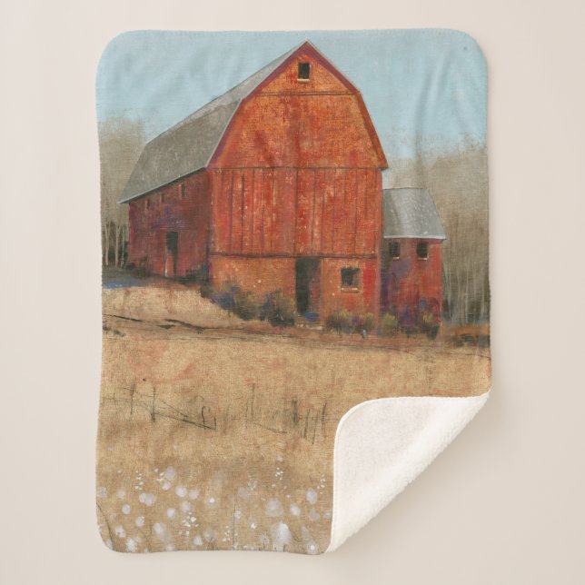 Manta Sherpa Vista de barras rojas (Anverso)