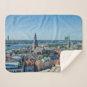 Manta Sherpa Vista del centro de Riga desde arriba