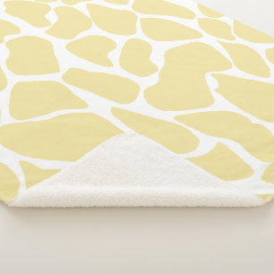 Manta Sherpa Vivero de jirafa safari de color amarillo pastel 