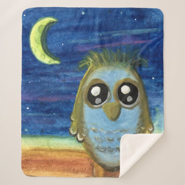 Manta Sherpa Viviendo a la luz de la luna (Anverso)