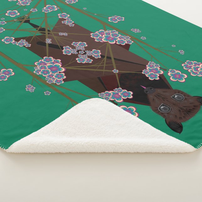 Manta Sherpa Volando Fox Jade Sherpa Blanket (3 Tamaños) (3/4)