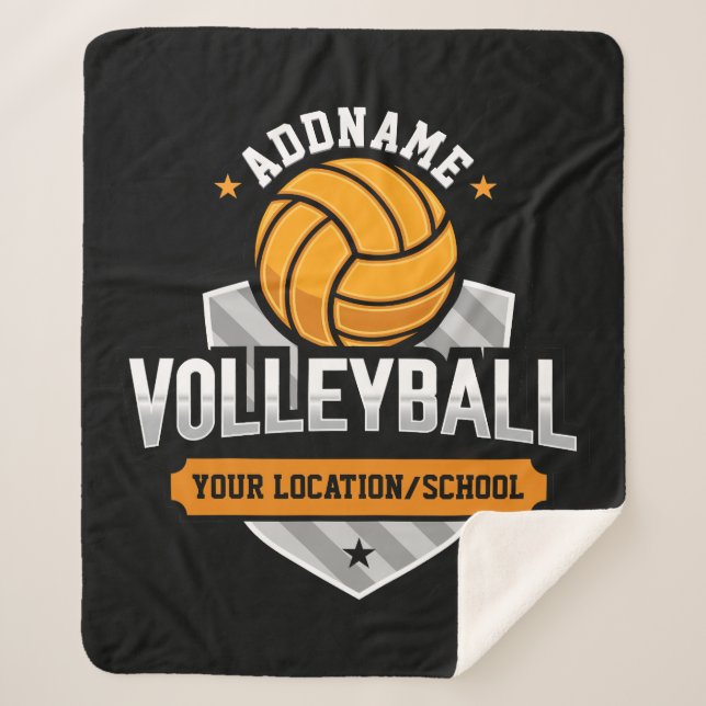 Manta Sherpa Voleibol ADD TEXTO Escuela Varsity Team Player (Anverso)