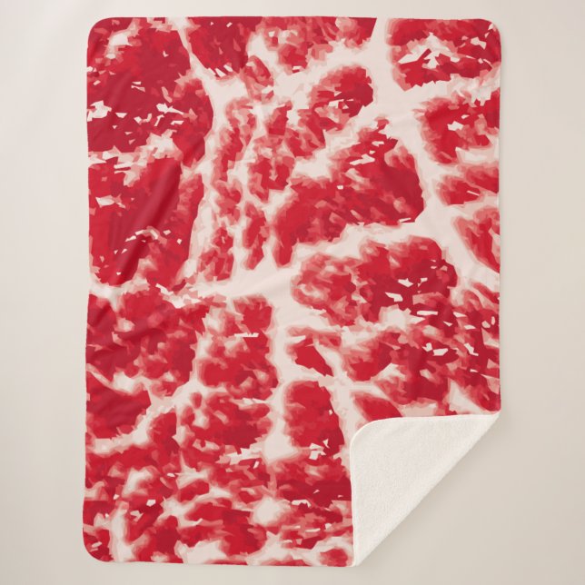 Manta Sherpa Wagyu Beef Plush Blanket (Anverso)