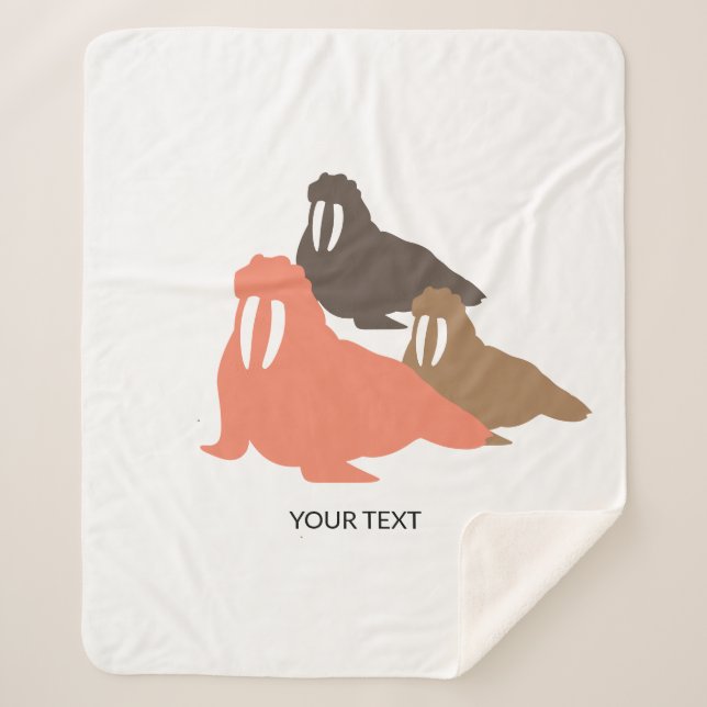 Manta Sherpa Walrus Herd Shepra Blanket (Anverso)