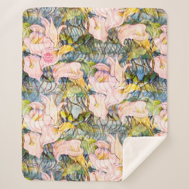 Manta Sherpa Wasserblumen  (Anverso)