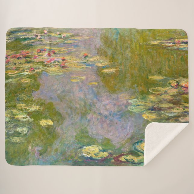 Manta Sherpa Water Lilies | Claude Monet | (Anverso (horizontal))