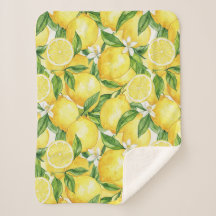 Watercolor Lemon Grove Seamless Pattern
