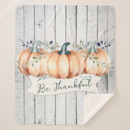 Manta Sherpa Watercolor Rustic Pumpkins