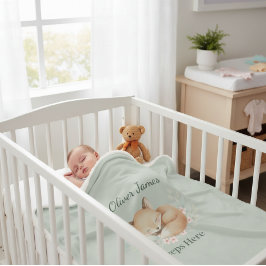 Manta Sherpa Watercolor Woodland Fox Sherpa Throw - Tender 