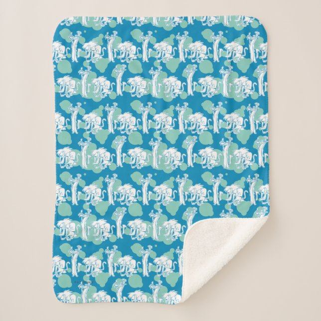 Manta Sherpa Weasel & Baboon Blue Character Pattern (Anverso)