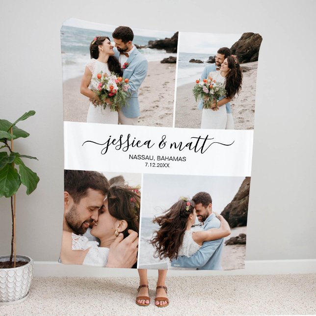 Manta Sherpa Wedding or Anniversary Photo Sherpa Blanket (Subido por el creador)