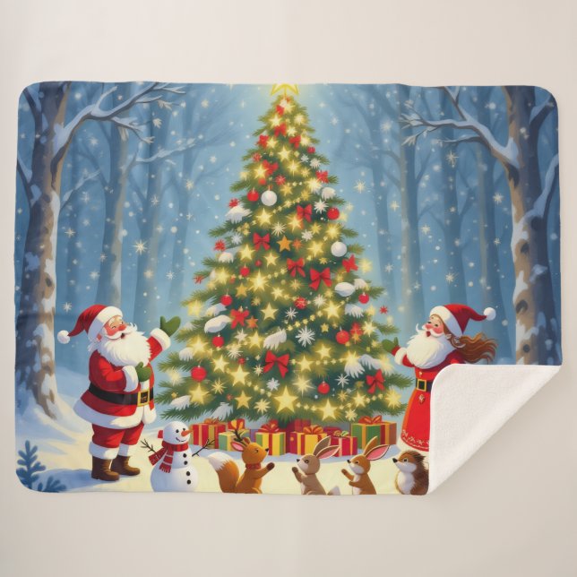 Manta Sherpa „Weihnachtliche Harmonie“ (Anverso (horizontal))