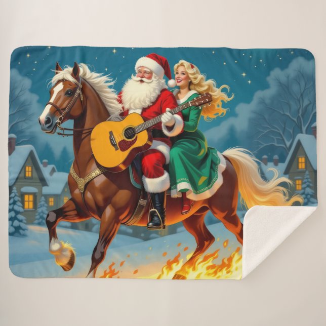 Manta Sherpa „Weihnachtliche Harmonie“ (Anverso (horizontal))