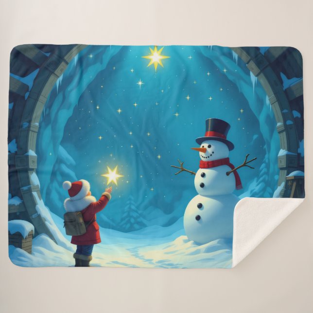 Manta Sherpa „Weihnachtliche Harmonie“ (Anverso (horizontal))