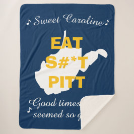 Manta Sherpa West Virginia Funny Sherpa Blanket Blue