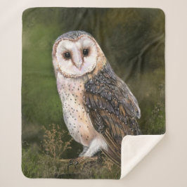 Manta Sherpa Western Barn Owl Sherpa Blanket