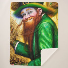Manta Sherpa Whimsical Leprechaun con Ale