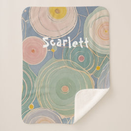 Manta Sherpa Whimsical Pastel Whirls