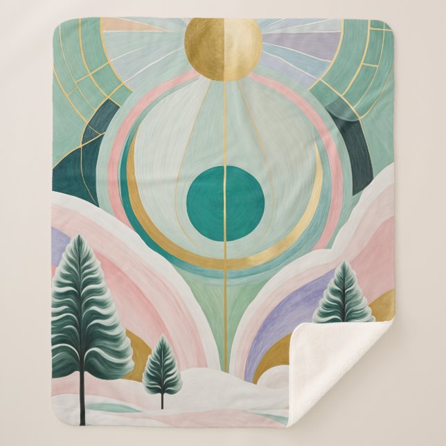 Manta Sherpa Whimsical Winter Dreamscape (Anverso)