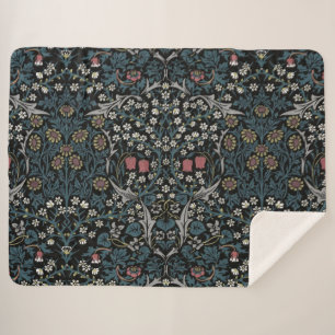 Manta Sherpa William Morris Blackthorn Floral Art Nouveau