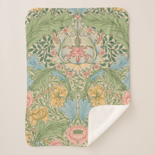 Manta Sherpa William Morris Flor Floral Botánica Myrtle