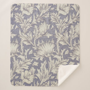 Manta Sherpa William Morris Horn Poppy Classic Floral