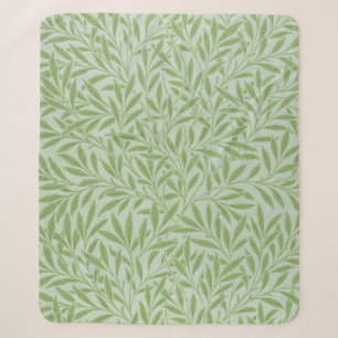 Manta Sherpa William Morris Sauce Verde Clásico de Flor de Sauc