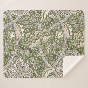 Manta Sherpa William Morris Windrush floral clásico