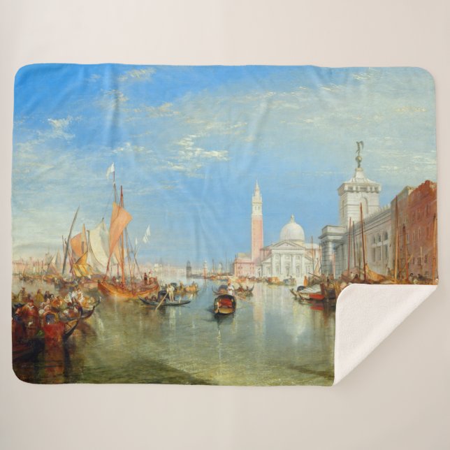 Manta Sherpa William Turner - Venecia, Dogana y San Giorgio (Anverso (horizontal))