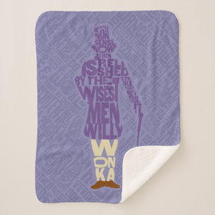 Manta Sherpa Willy Wonka Quote Silhouette