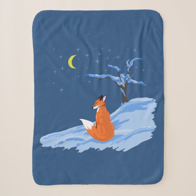 Manta Sherpa Winter Night Fox (Anverso)