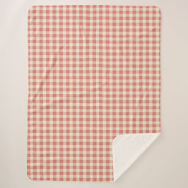 Manta Sherpa Winter Red Christmas Gingham