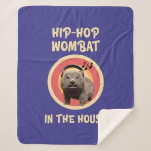 Manta Sherpa Wombat divertido de Hip-hop en la casa