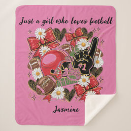 Manta Sherpa women's/girls football Sherpa Blanket