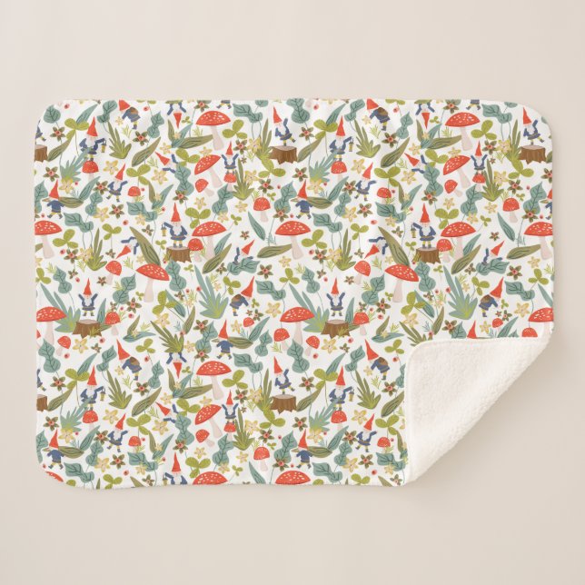 Manta Sherpa Woodland Gnomes Baby (Anverso (horizontal))