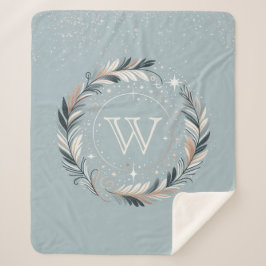 Manta Sherpa Wreath de invierno encantado